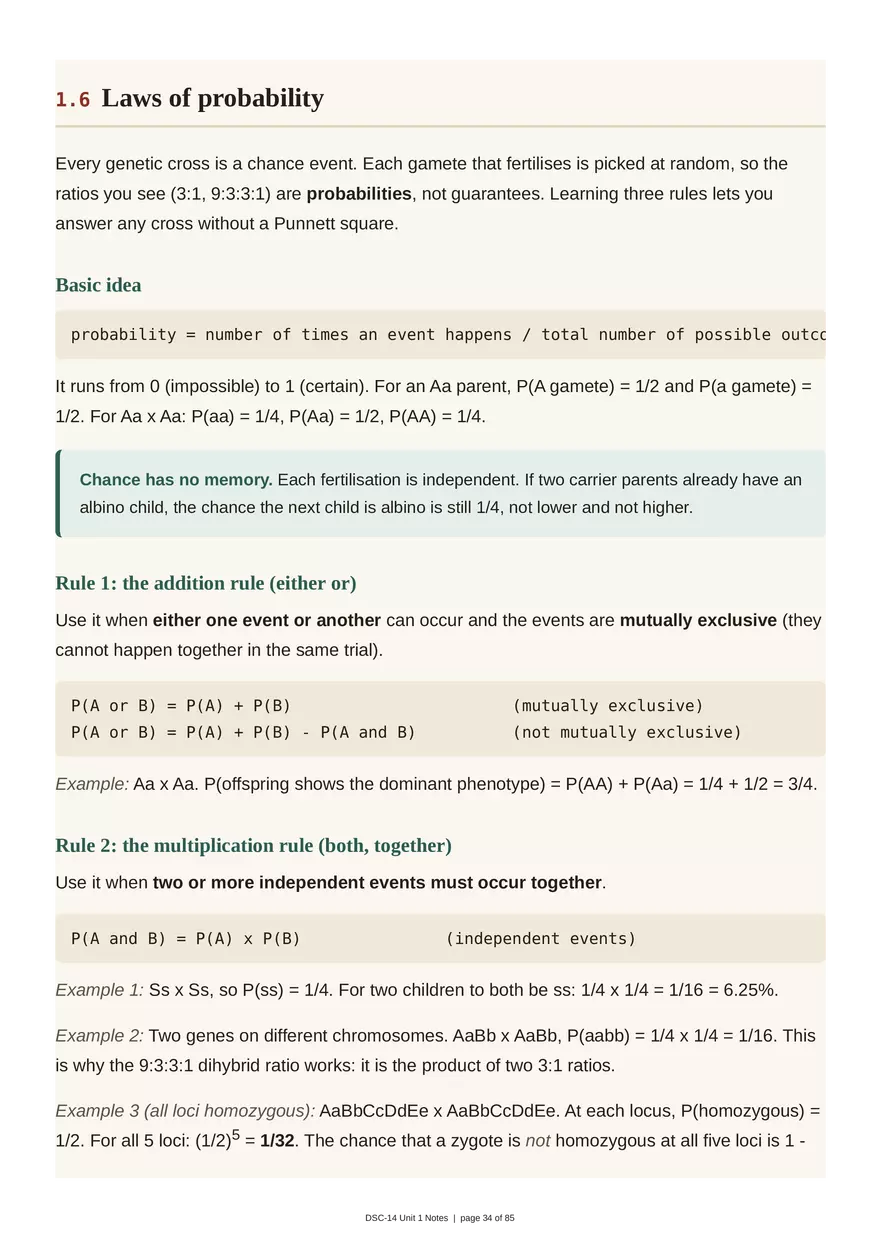 Unit 1: Transmission Genetics - Page 28