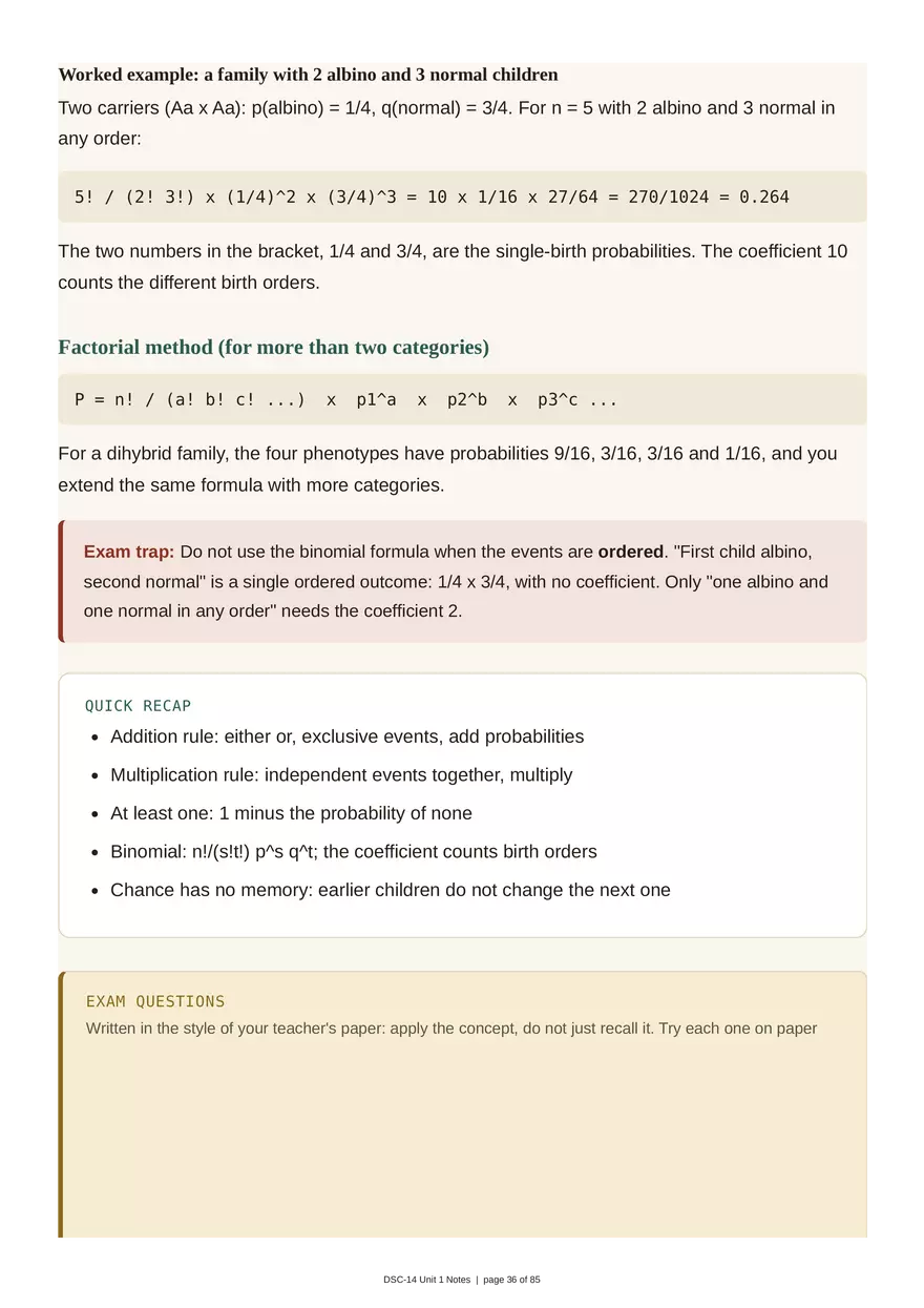 Unit 1: Transmission Genetics - Page 30