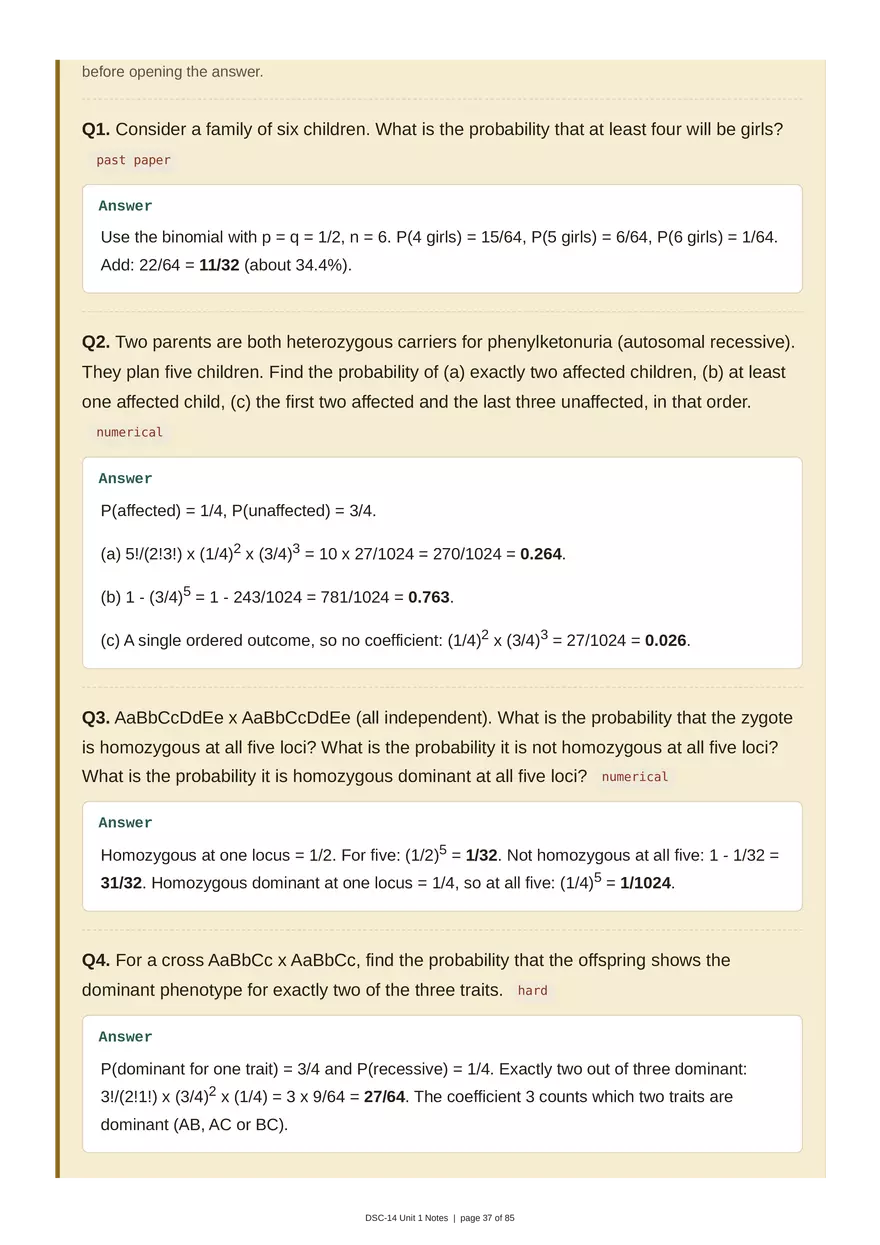 Unit 1: Transmission Genetics - Page 31
