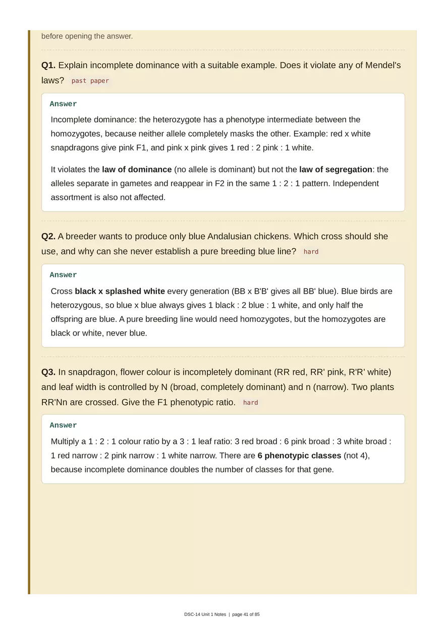 Unit 1: Transmission Genetics - Page 36