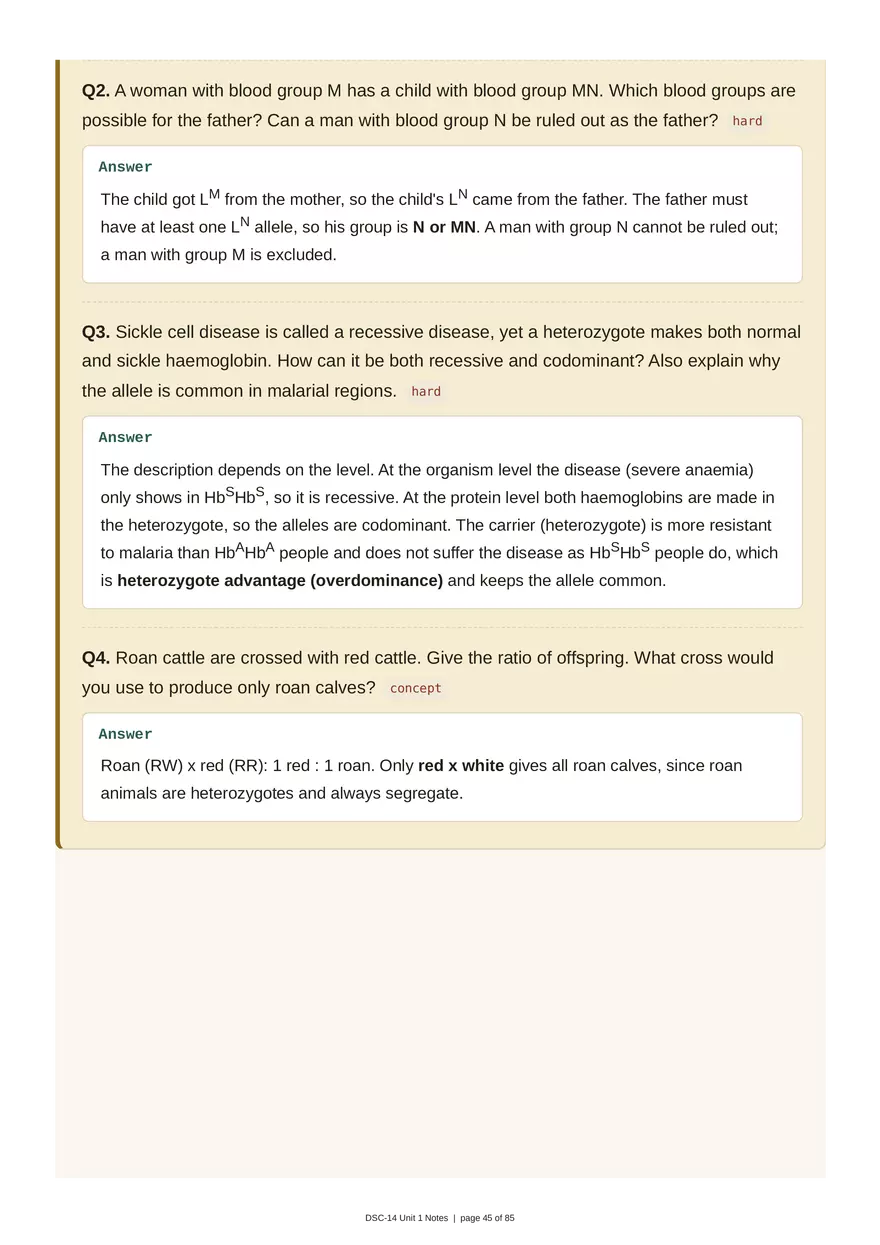 Unit 1: Transmission Genetics - Page 40