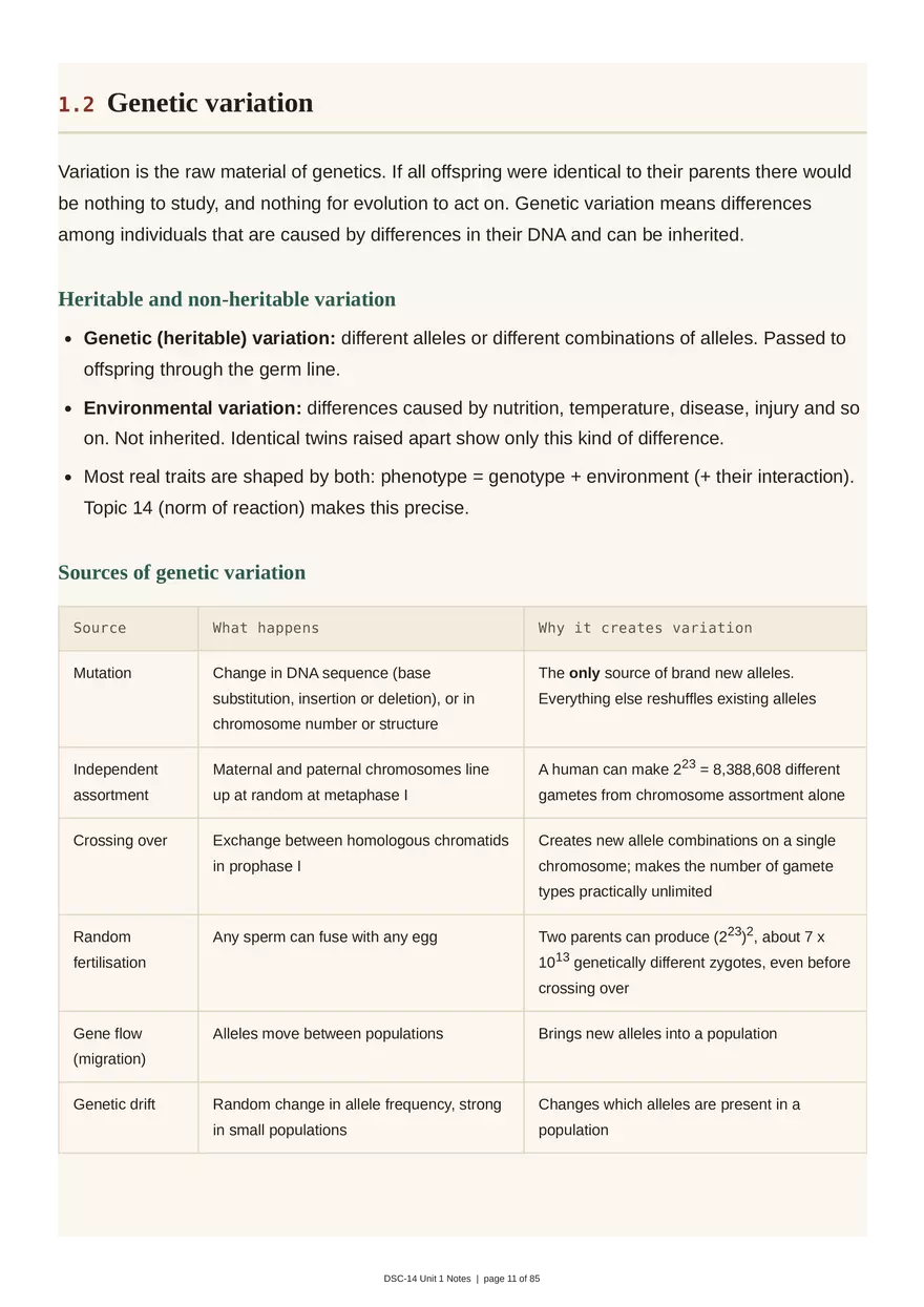 Unit 1: Transmission Genetics - Page 3