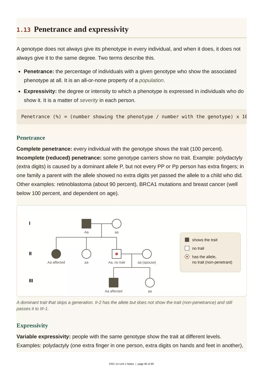 Unit 1: Transmission Genetics - Page 63
