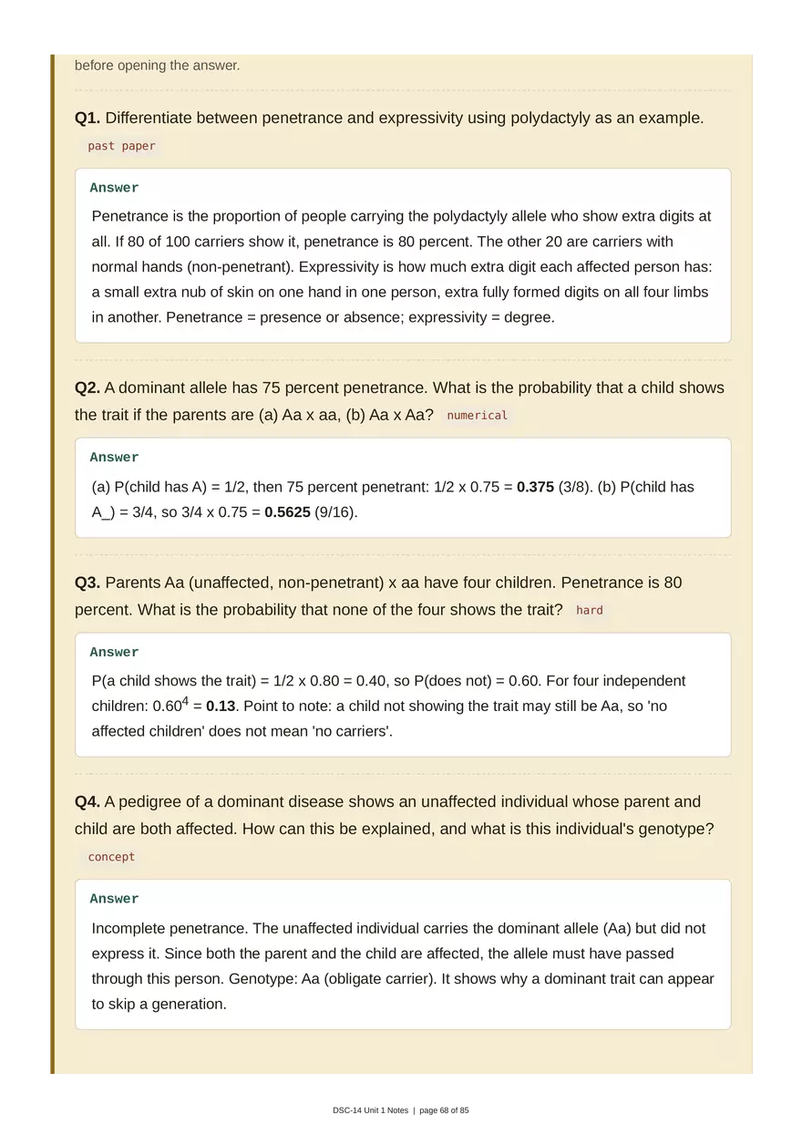 Unit 1: Transmission Genetics - Page 65