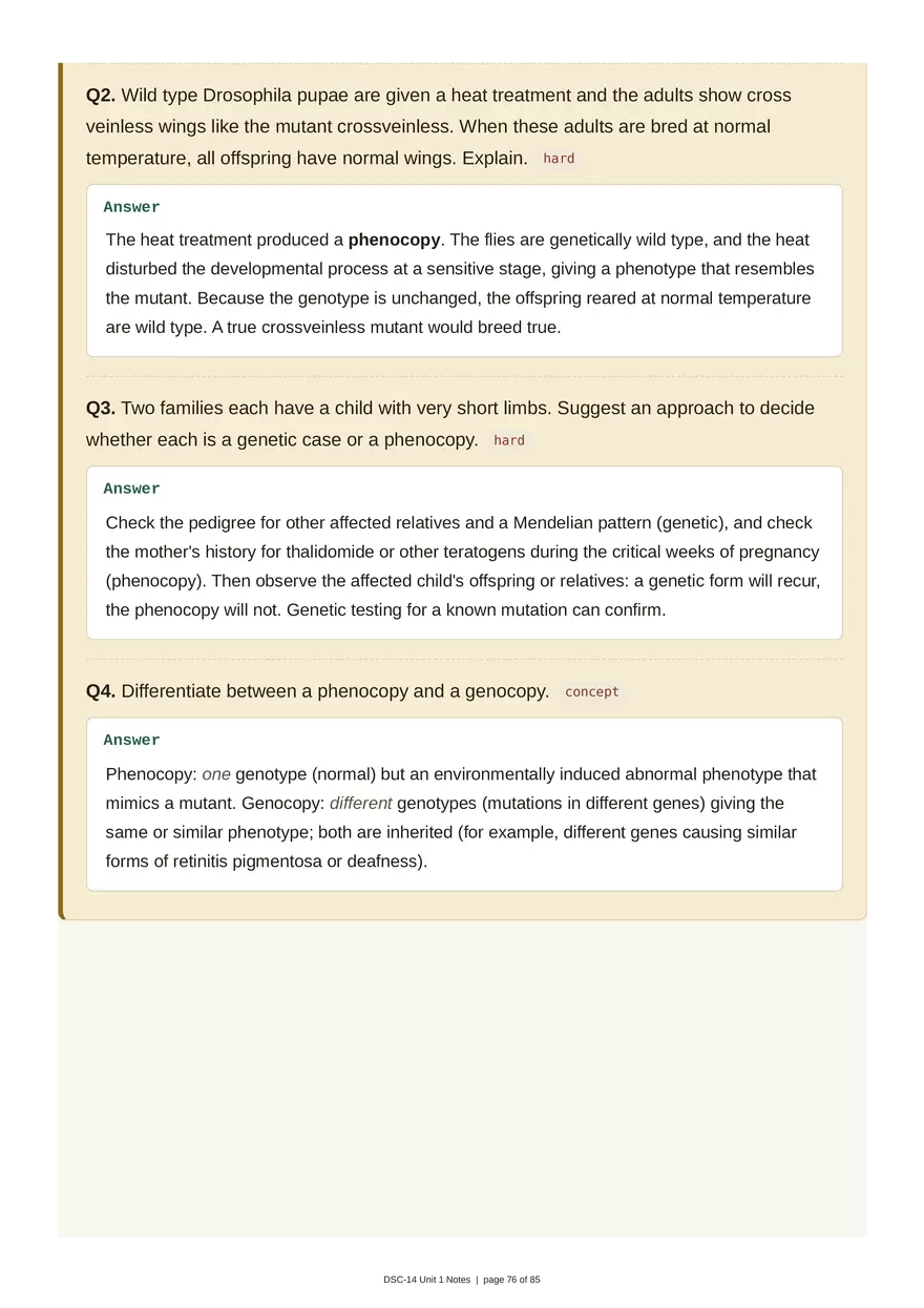 Unit 1: Transmission Genetics - Page 74
