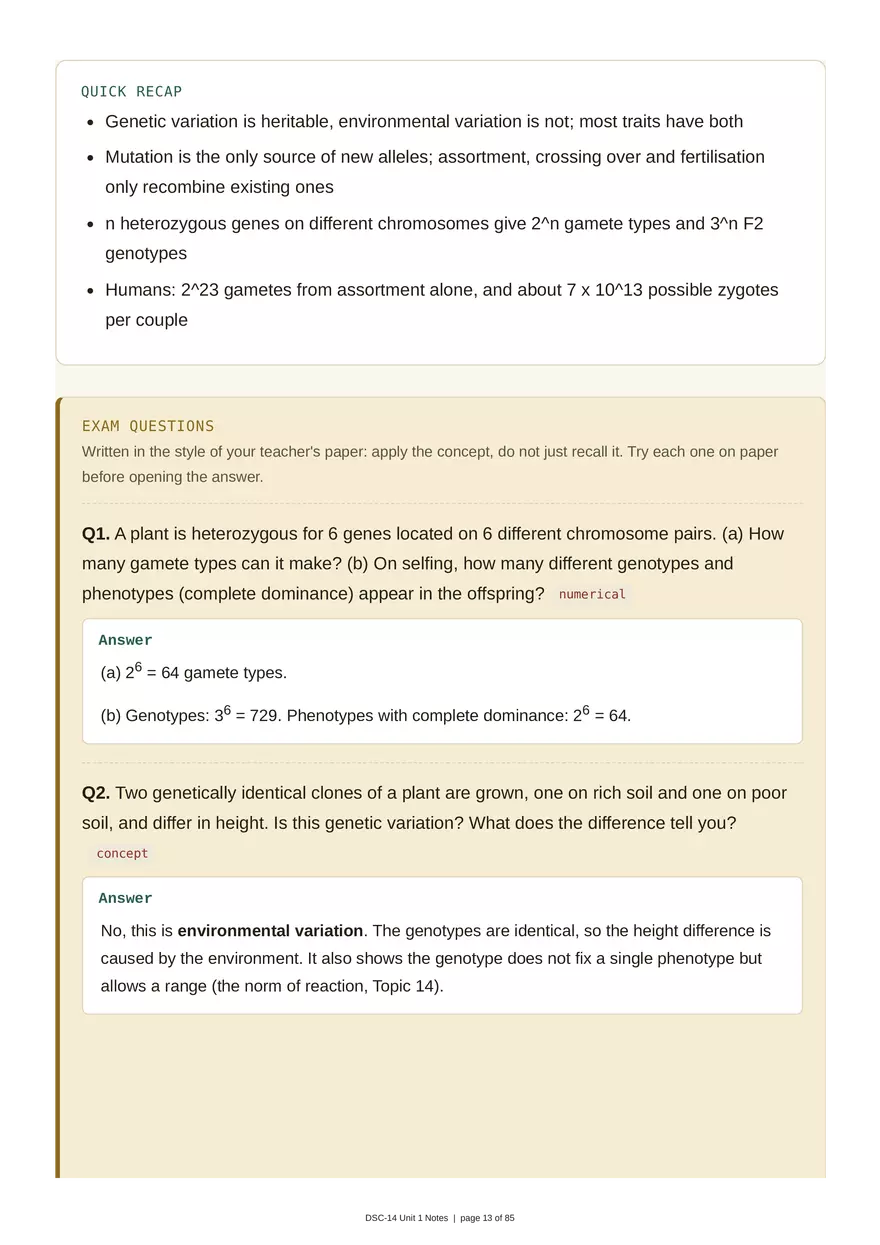 Unit 1: Transmission Genetics - Page 5
