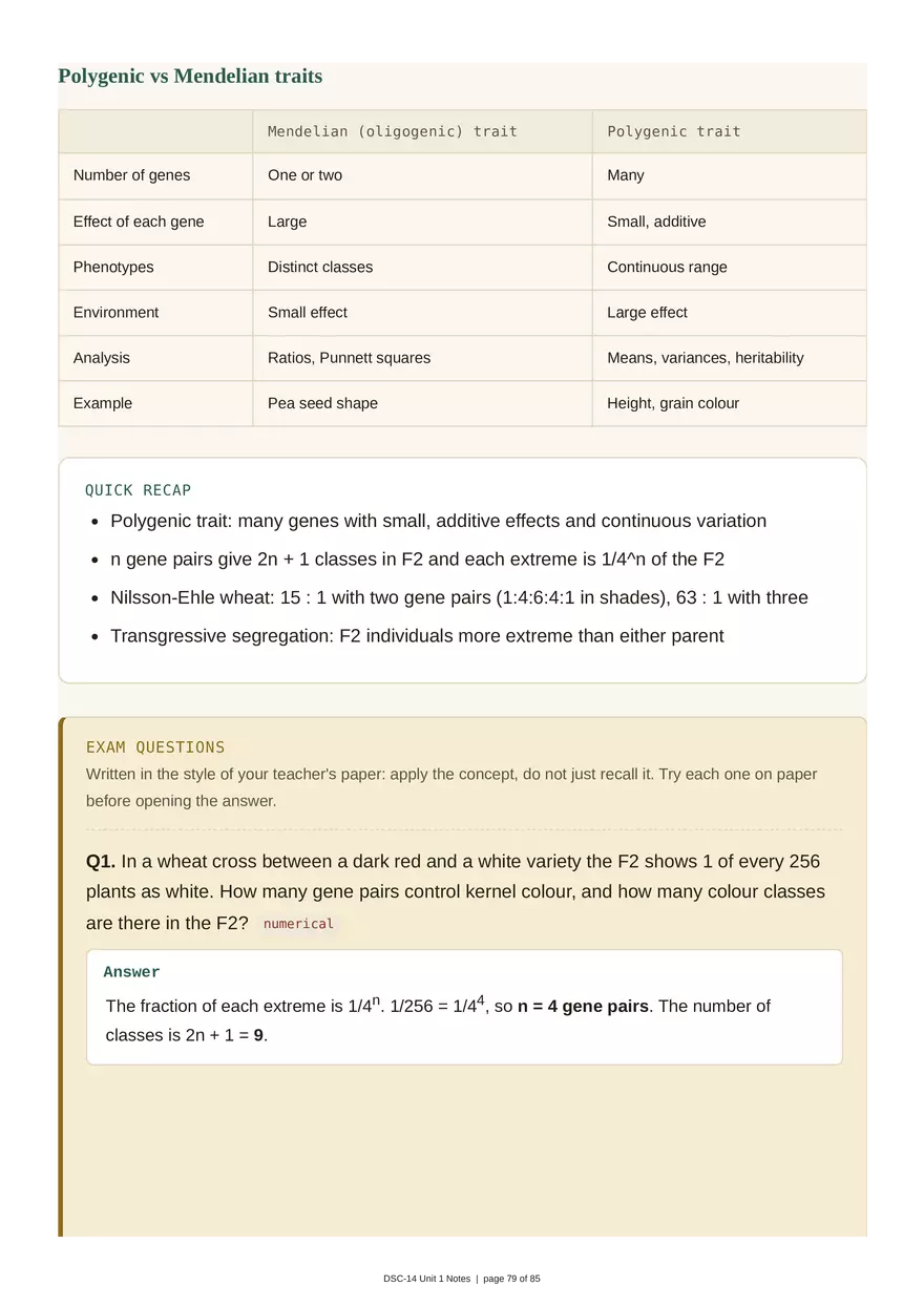 Unit 1: Transmission Genetics - Page 77