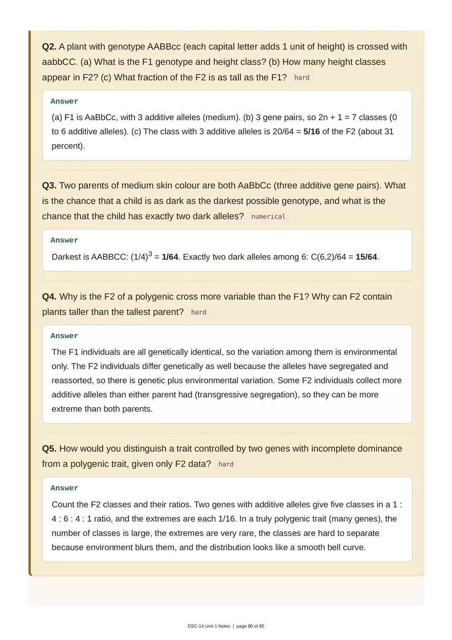 Unit 1: Transmission Genetics - Page 78