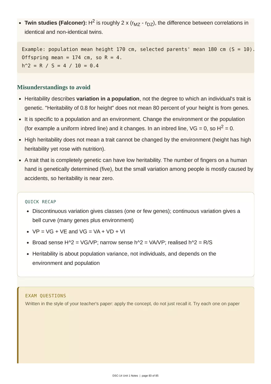 Unit 1: Transmission Genetics - Page 82