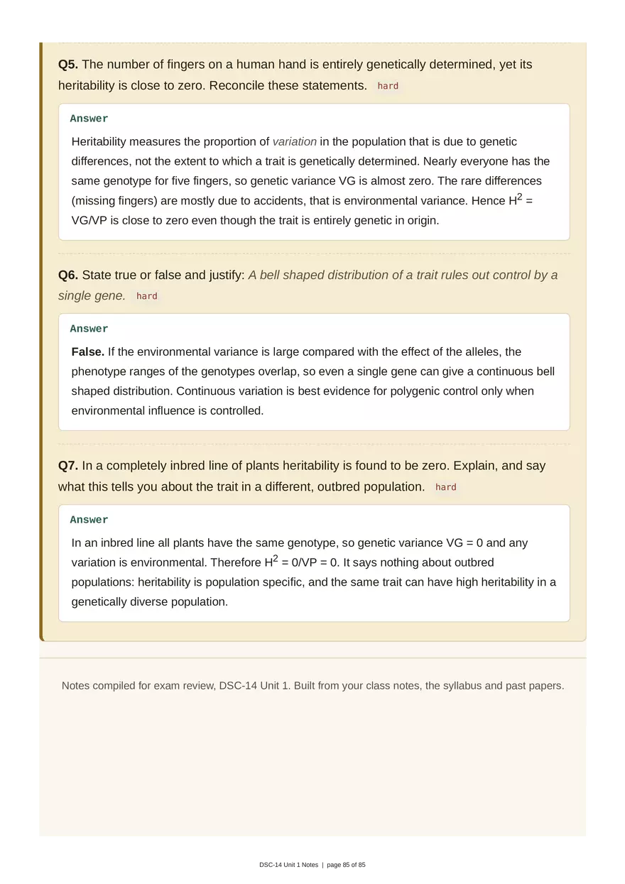 Unit 1: Transmission Genetics - Page 84