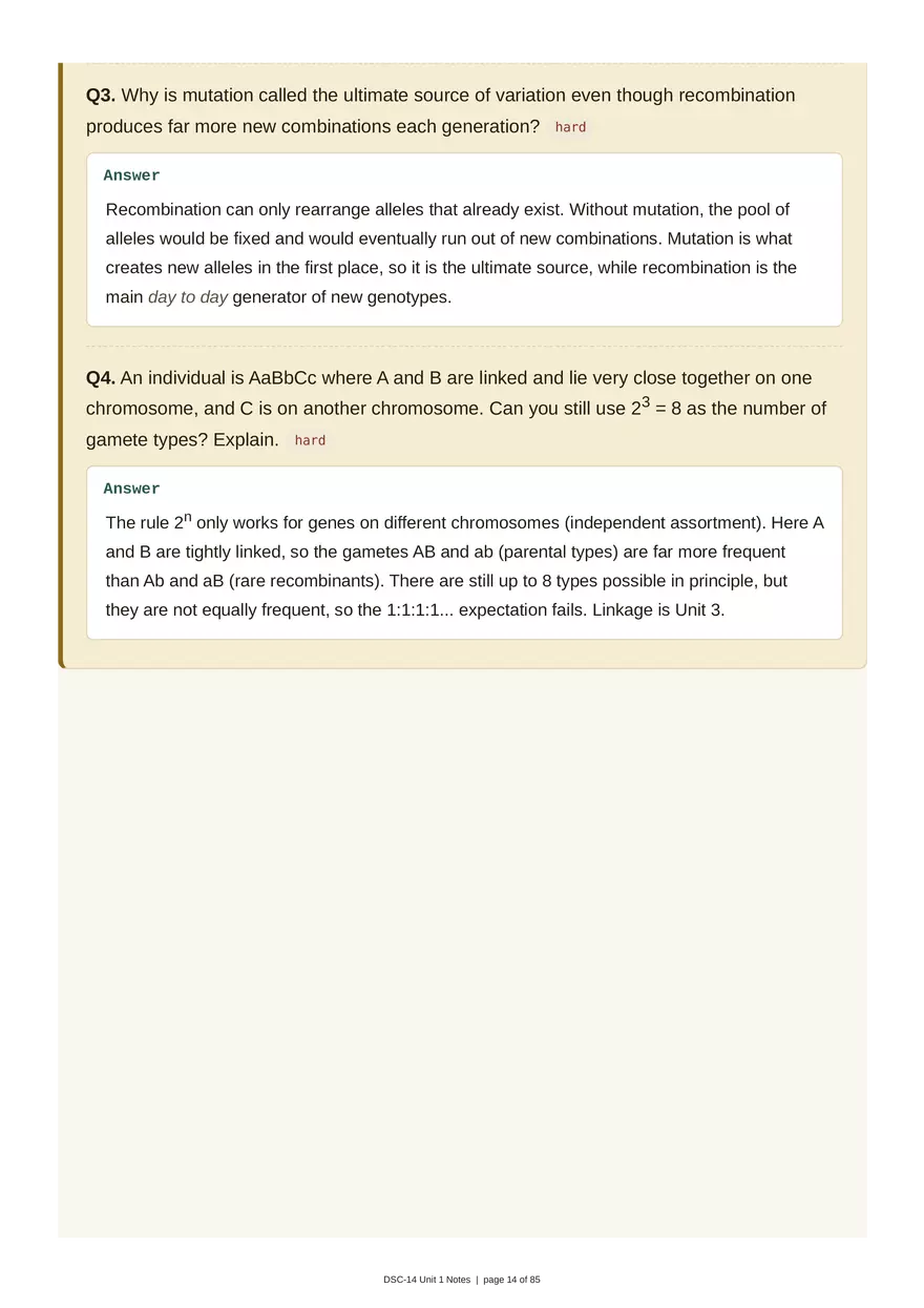 Unit 1: Transmission Genetics - Page 6