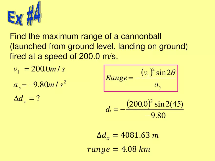 Kinematics - 7 - 2D General Launch Angle - Page 10