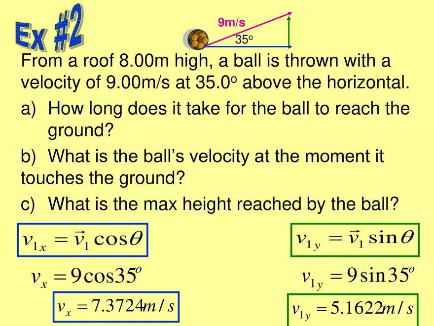 Kinematics - 7 - 2D General Launch Angle - Page 18
