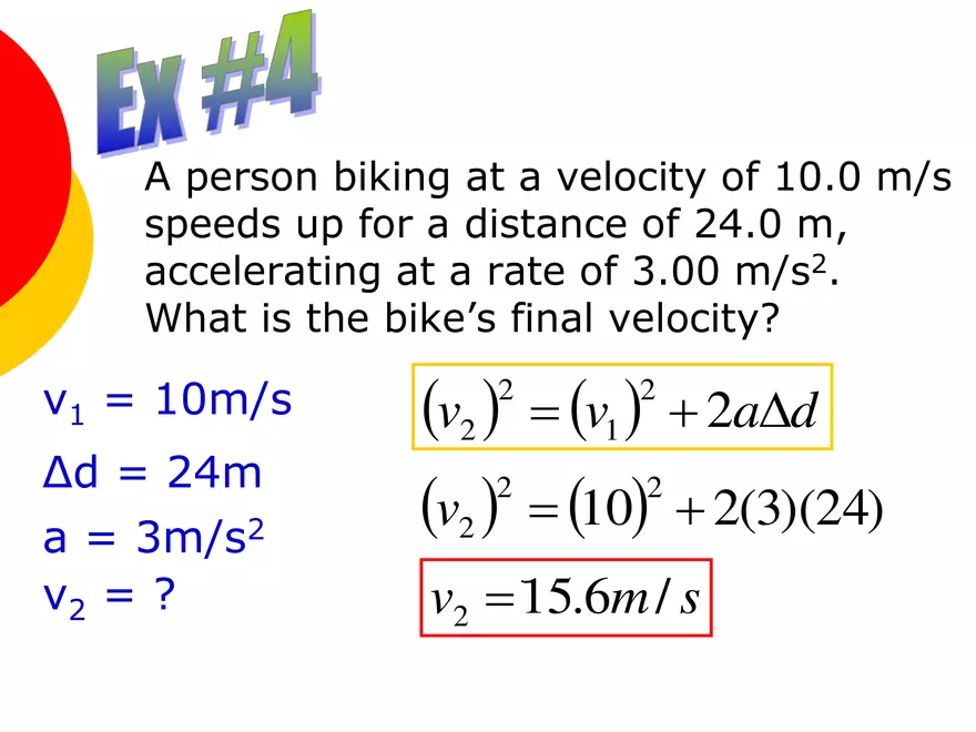 Kinematics - 4 - Acceleration - Page 7