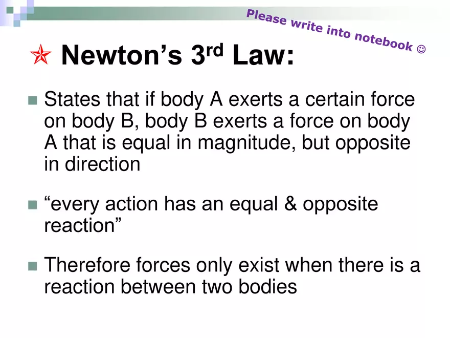 Dynamics - 4 - Newton's 3rd Law - Page 2