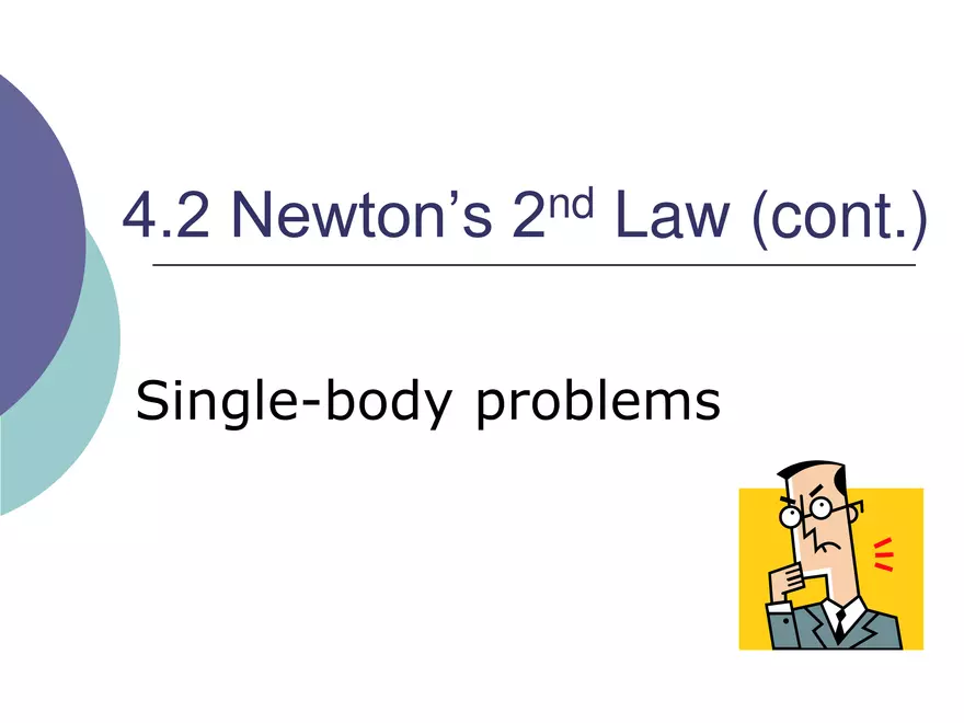 Dynamics - 2 - 2nd Law Single-Body - Page 1