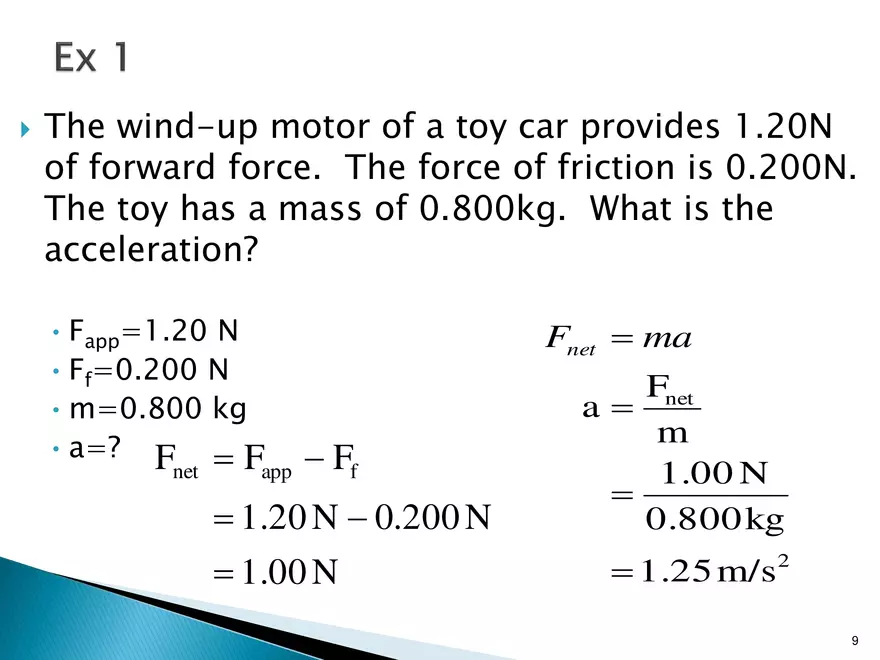 Dynamics - 1 - Newton's 1st and 2nd Laws - Page 9