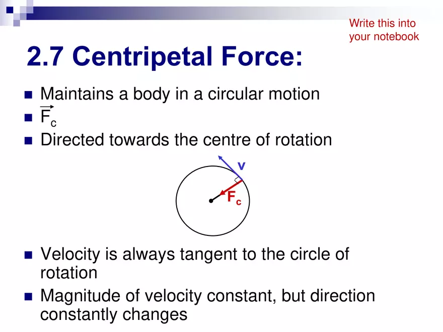 Forces - 5 - Centripetal Force - Page 2