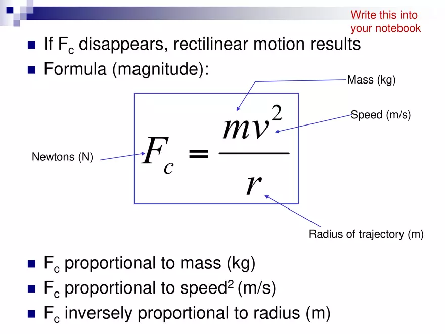 Forces - 5 - Centripetal Force - Page 3