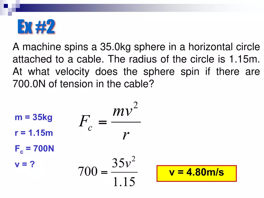 Forces - 5 - Centripetal Force - Page 5