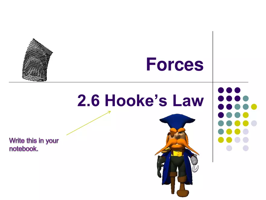 Forces - 4 - Hooke's Law - Page 1