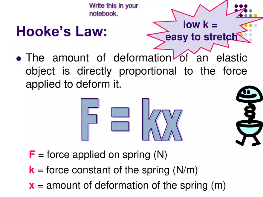 Forces - 4 - Hooke's Law - Page 3