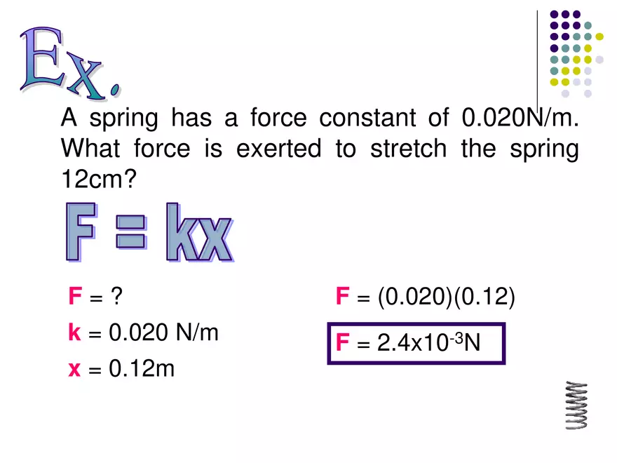 Forces - 4 - Hooke's Law - Page 4