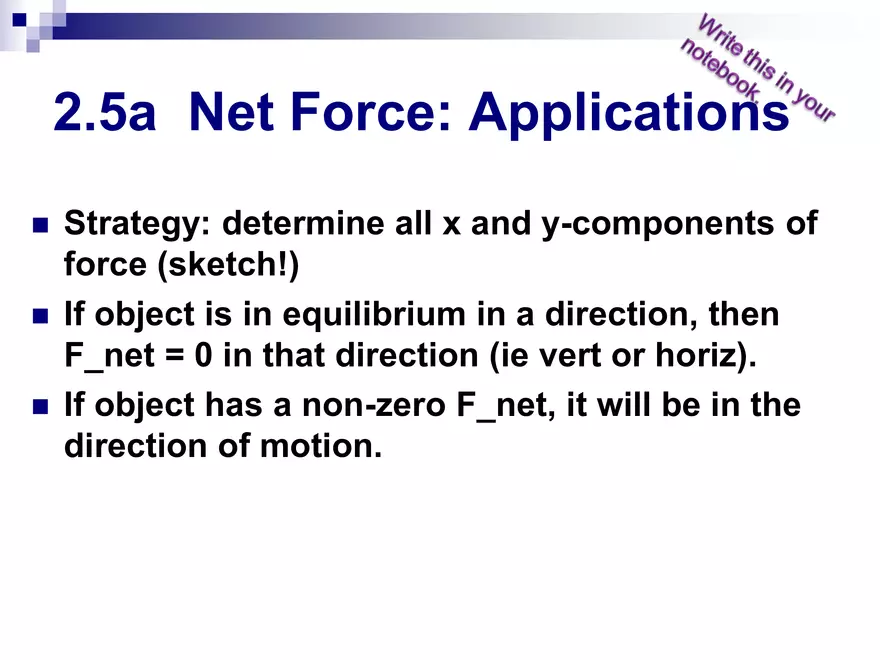 Forces - 3a - Net Force applications - Page 1