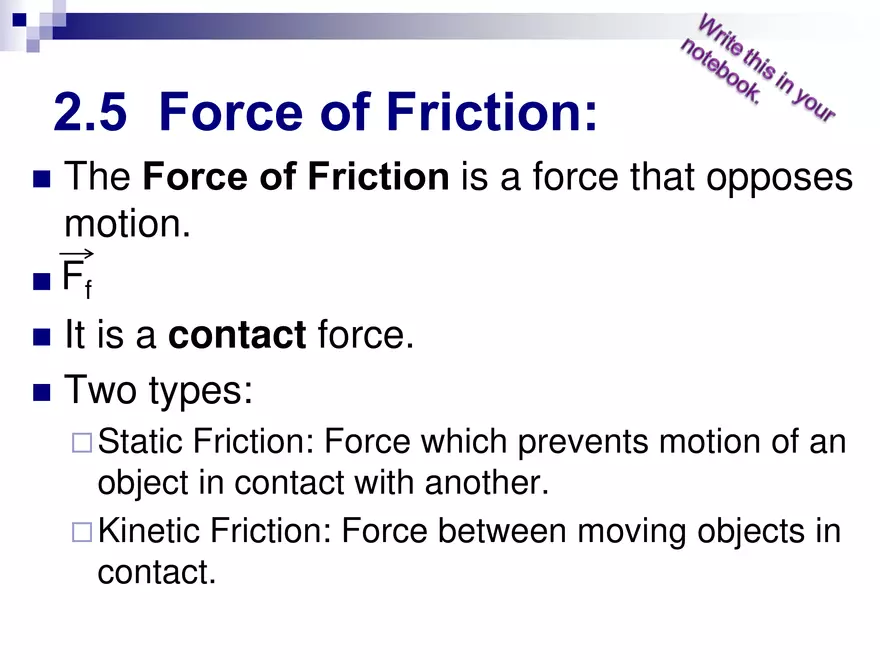 Forces - 3 - Normal and Friction Force - Page 6