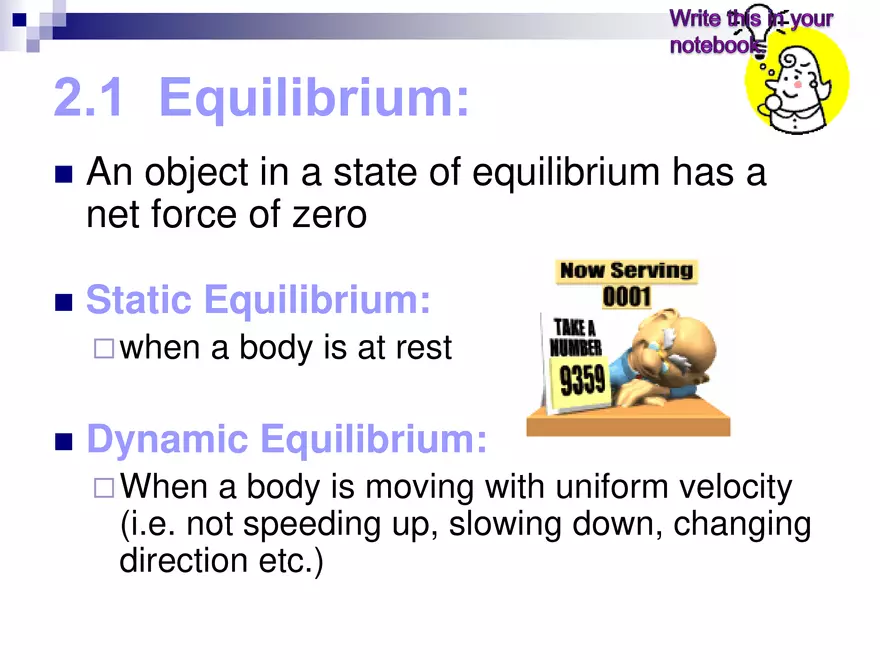 Forces - 1 - Net Force & Equilibrium - Page 3