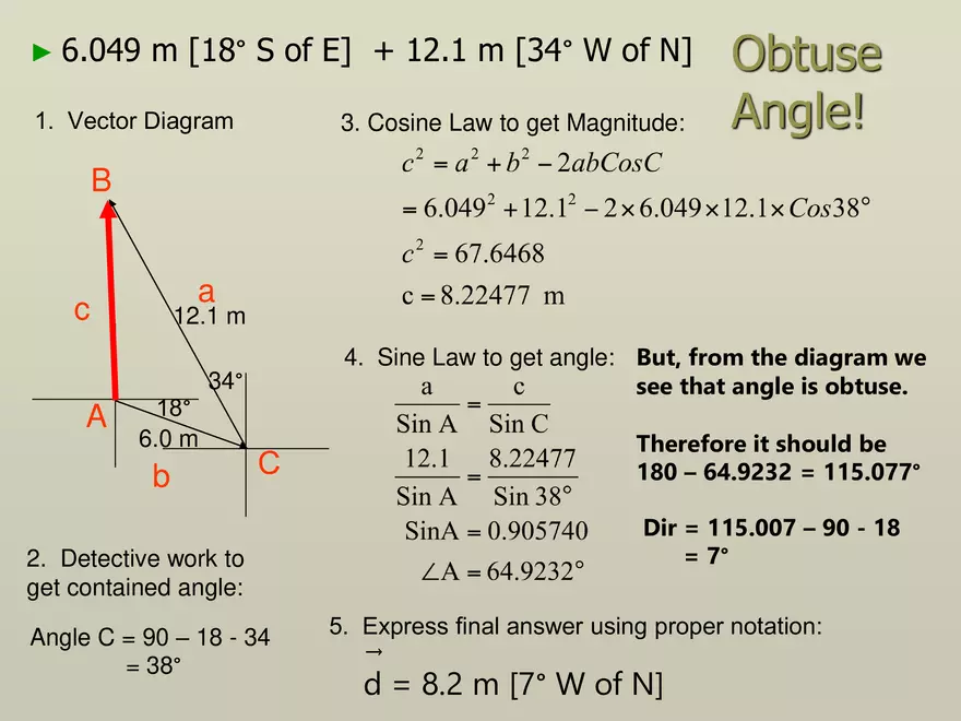 Motion - 3 - Cosine Sine Law Vector Addition - Page 9