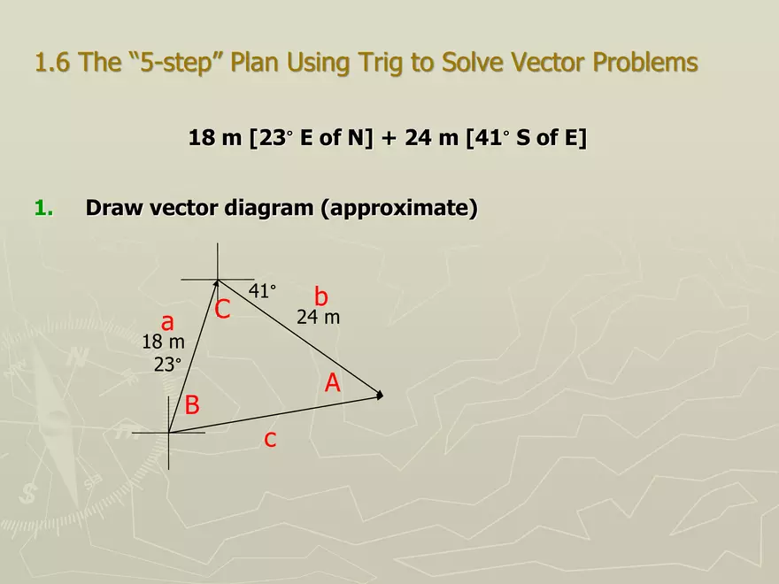 Motion - 3 - Cosine Sine Law Vector Addition - Page 13