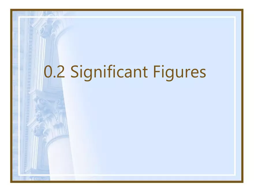 Intro - 2 - Significant Figures - Page 1