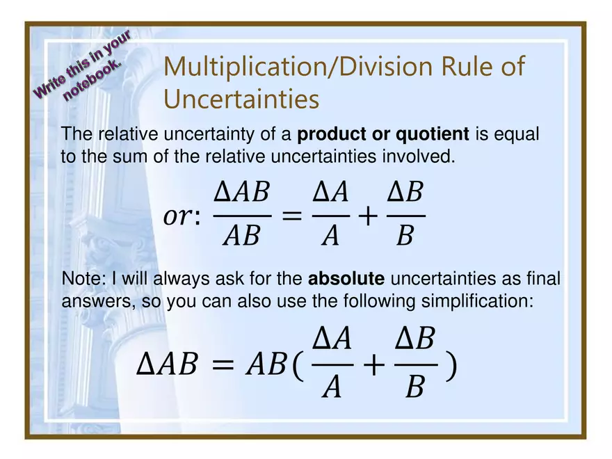 Intro - 1 - Absolute and Relative Uncertainty - Page 9