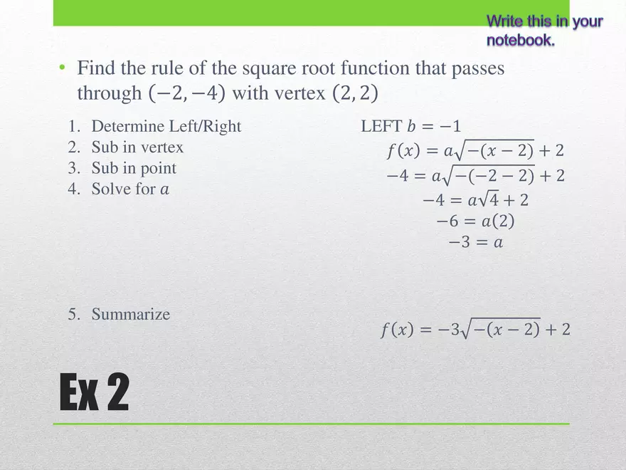 1.02E - Square Root Rule and Inverse - Page 13