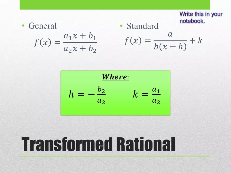 1.04B - Rational Transformed and Graphing - Page 29