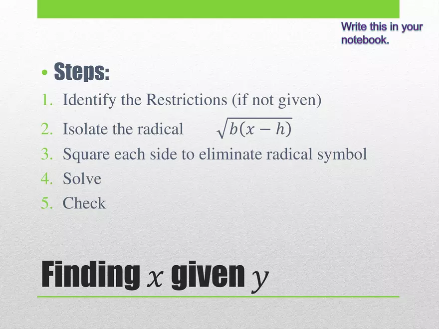 1.02C - Square Root Equations - Page 9