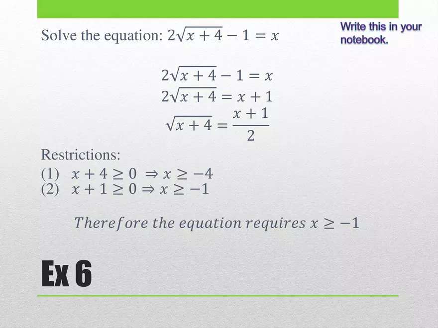 1.02C - Square Root Equations - Page 15