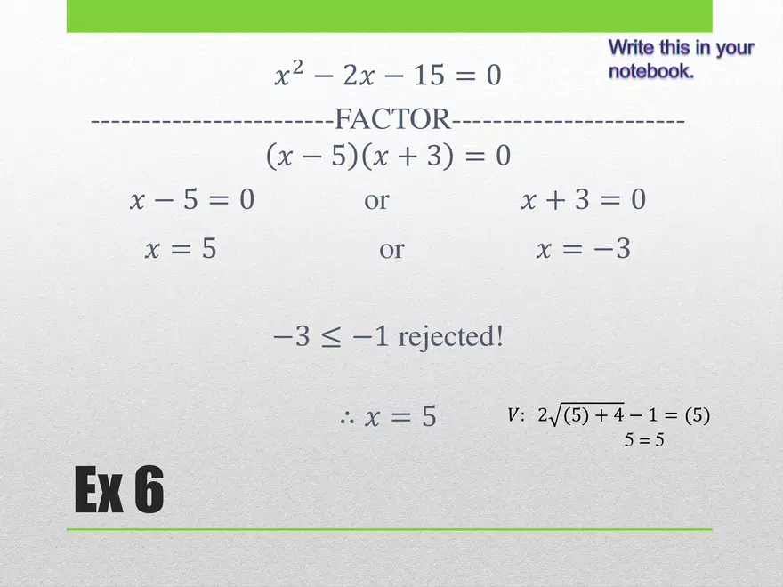 1.02C - Square Root Equations - Page 3