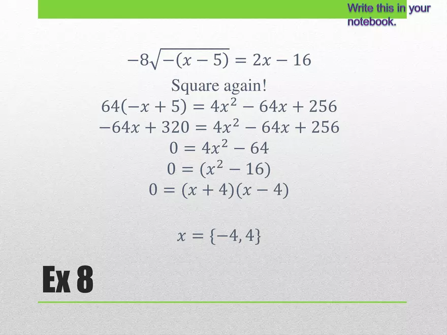 1.02C - Square Root Equations - Page 6