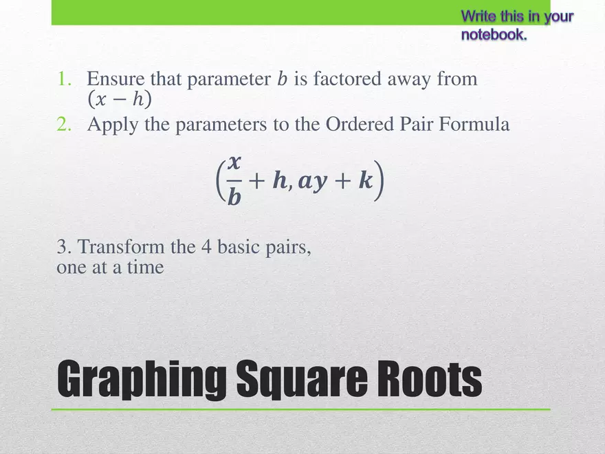 1.02B - Square Root Transformed and Graphing - Page 34