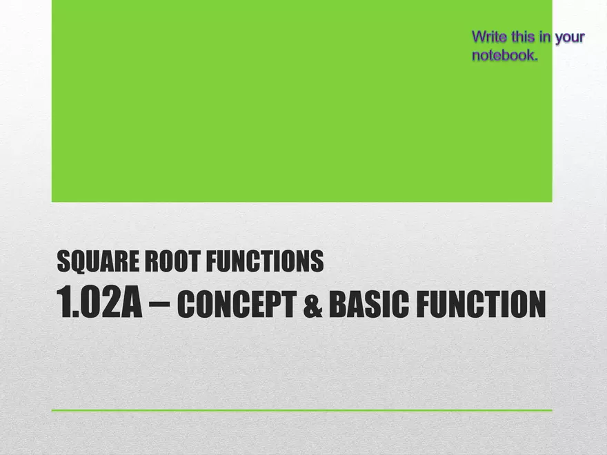 1.02A - Square Root Intro and Basic Function - Page 2