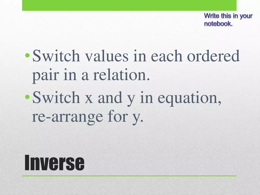 1.01 - Functions Review, Inverse, and Parameters - Page 15