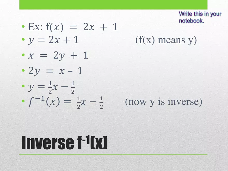 1.01 - Functions Review, Inverse, and Parameters - Page 16
