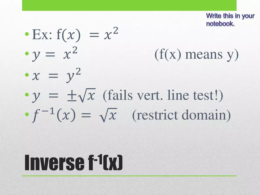 1.01 - Functions Review, Inverse, and Parameters - Page 18