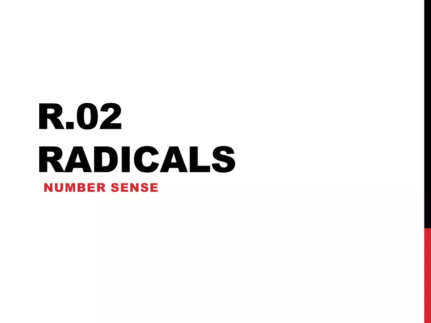 R.02 - Radicals - Page 1