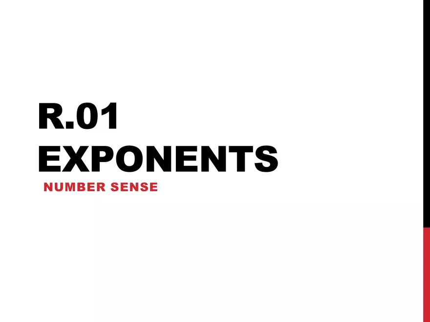 R.01 - Exponents - Page 1