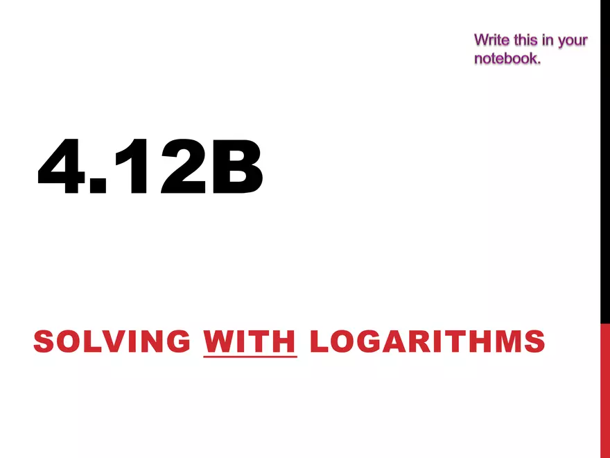 2.12 ExpLog - Logarithmic Equations - Page 15