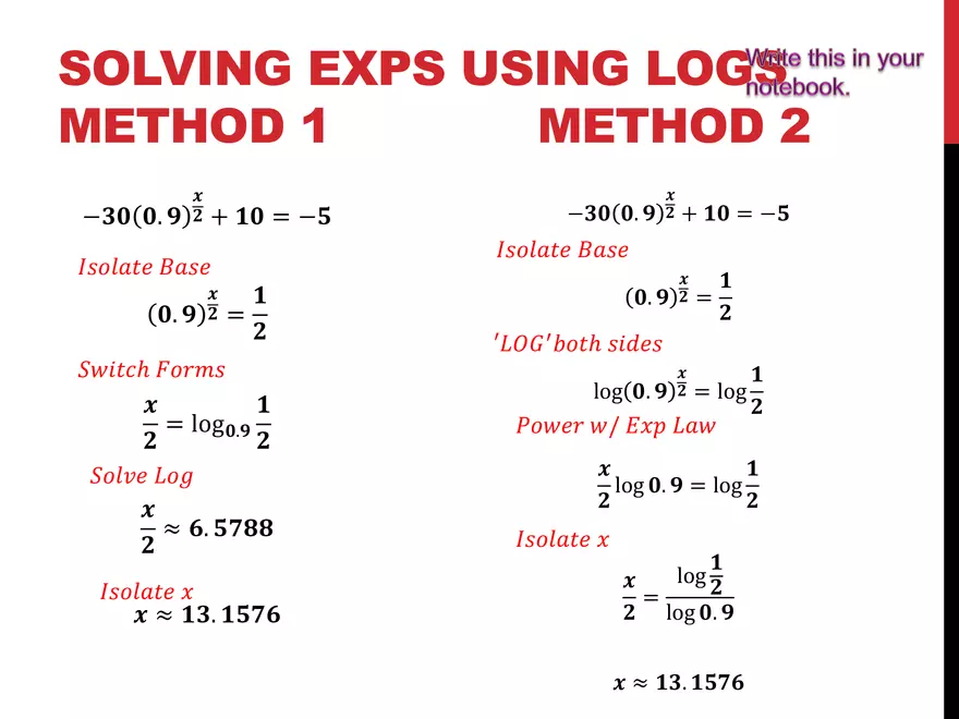 2.12 ExpLog - Logarithmic Equations - Page 16