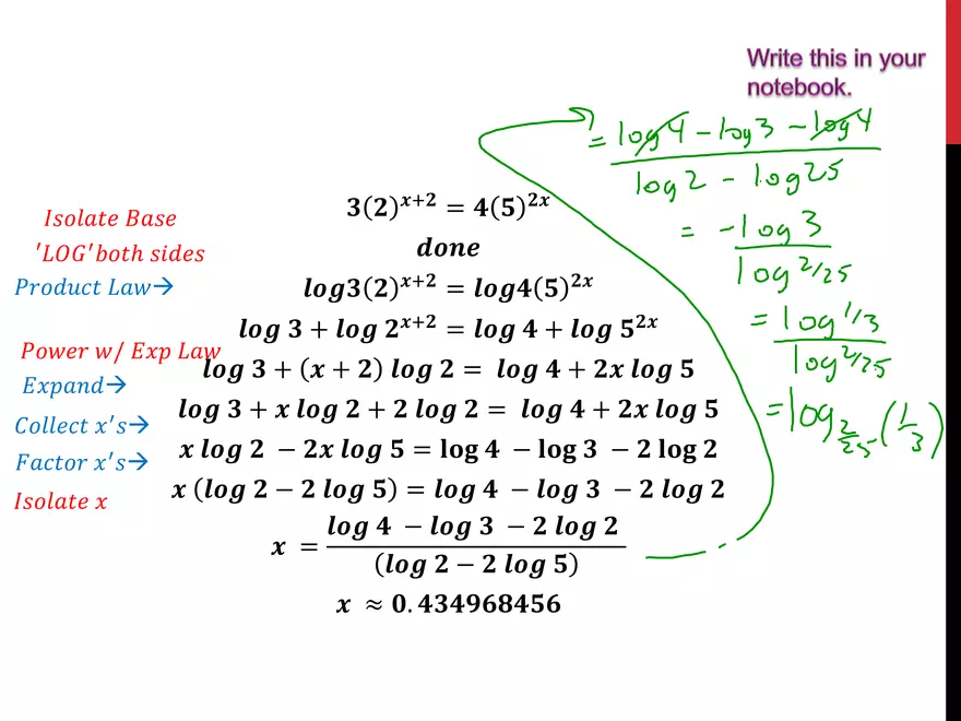 2.12 ExpLog - Logarithmic Equations - Page 6